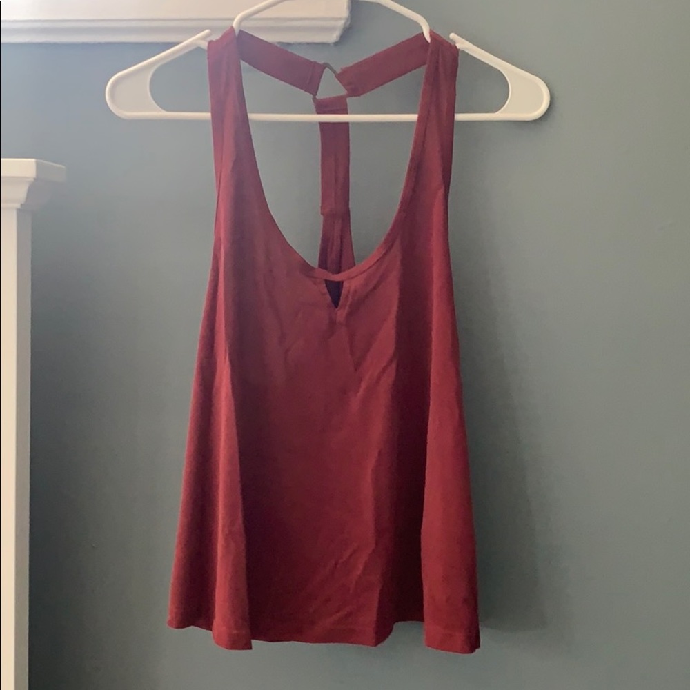 Burgundy sleeveless shirt from forever 21